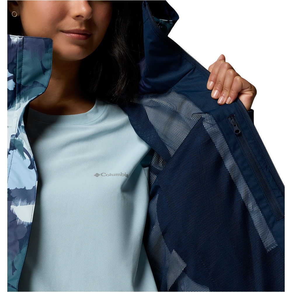 Columbia chaqueta impermeable mujer Hikebound Printed Jacket 04