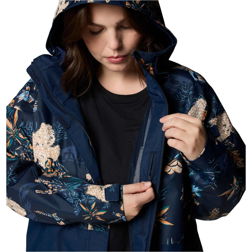 Columbia chaqueta impermeable mujer Hikebound Printed Jacket 05
