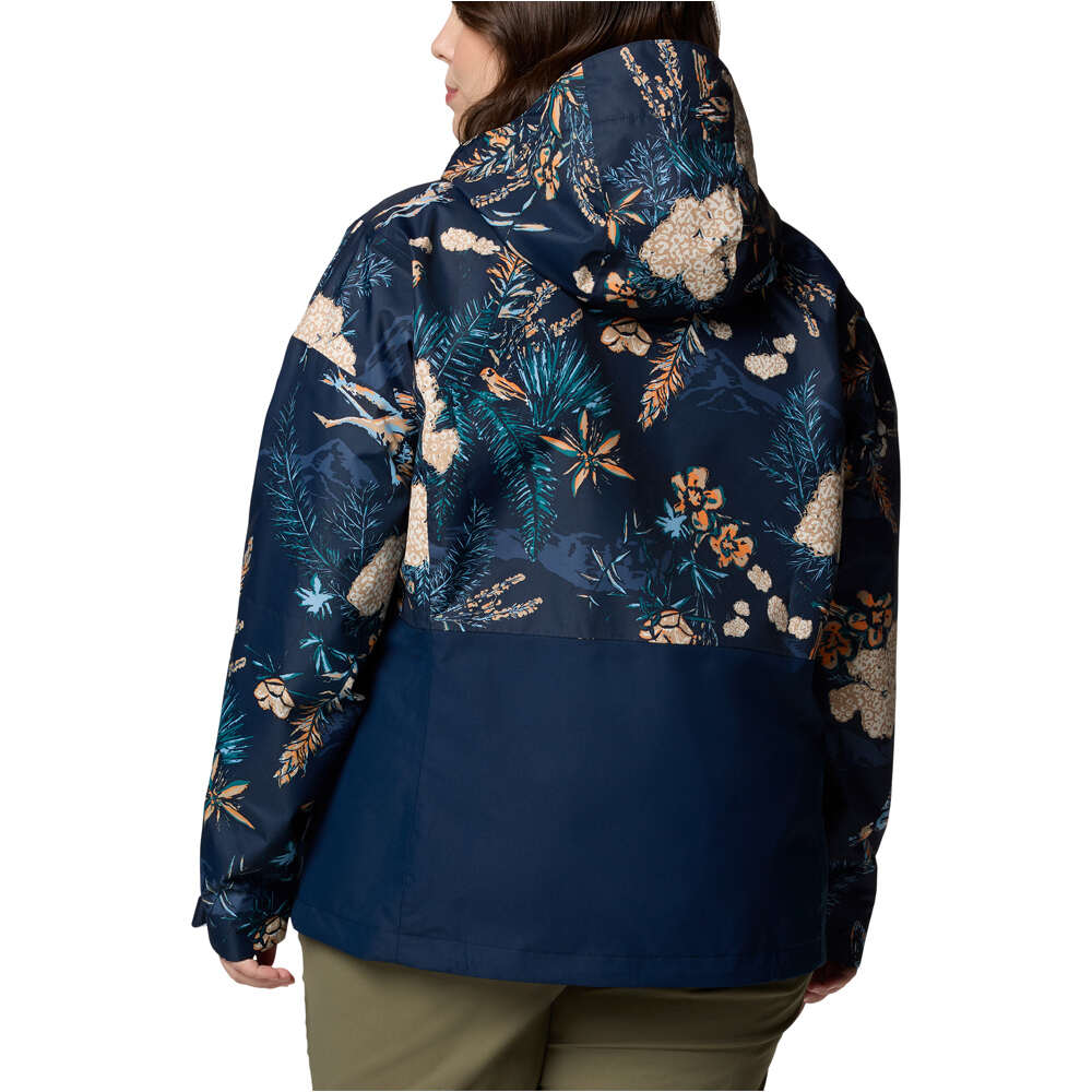 Columbia chaqueta impermeable mujer Hikebound Printed Jacket vista trasera