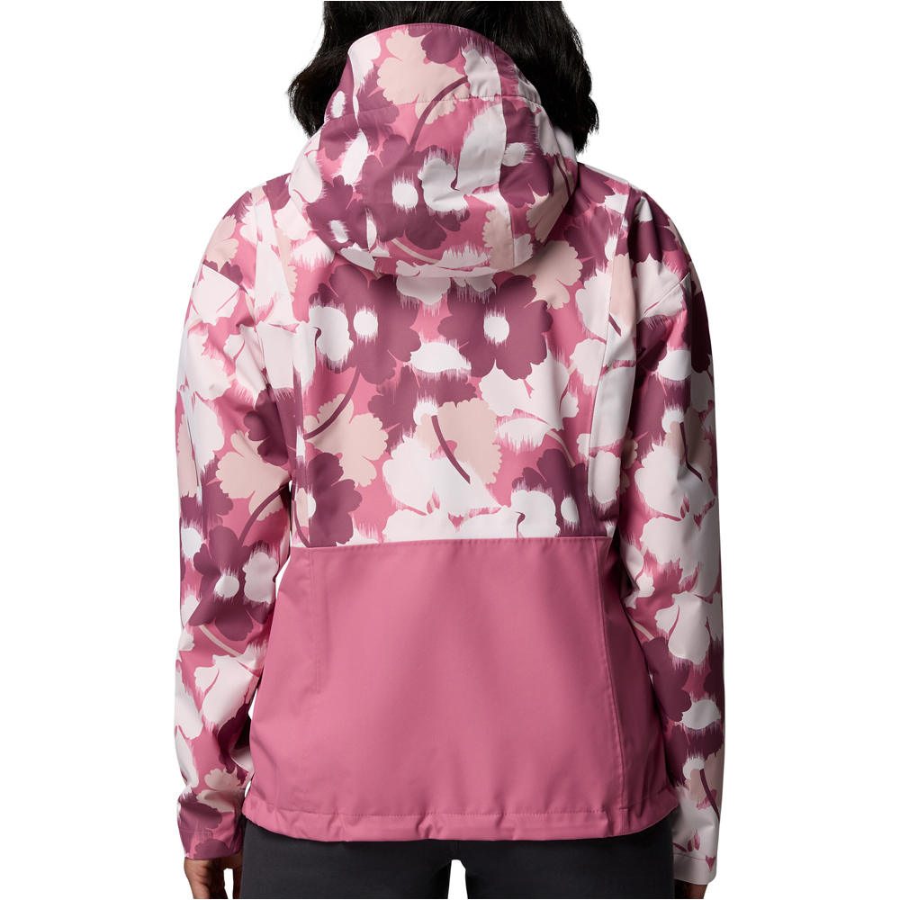 Columbia chaqueta impermeable mujer Hikebound Printed Jacket vista trasera