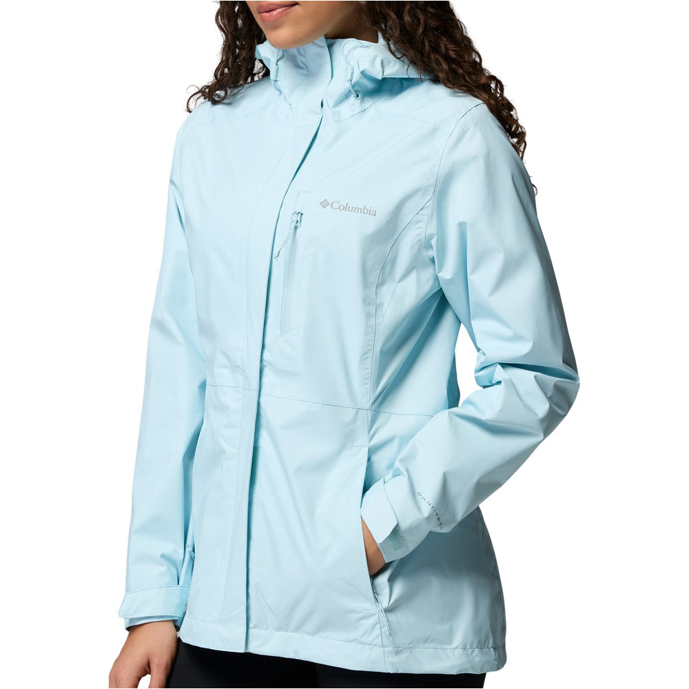 Columbia chaqueta impermeable mujer Pouring Adventure III Jacket vista detalle