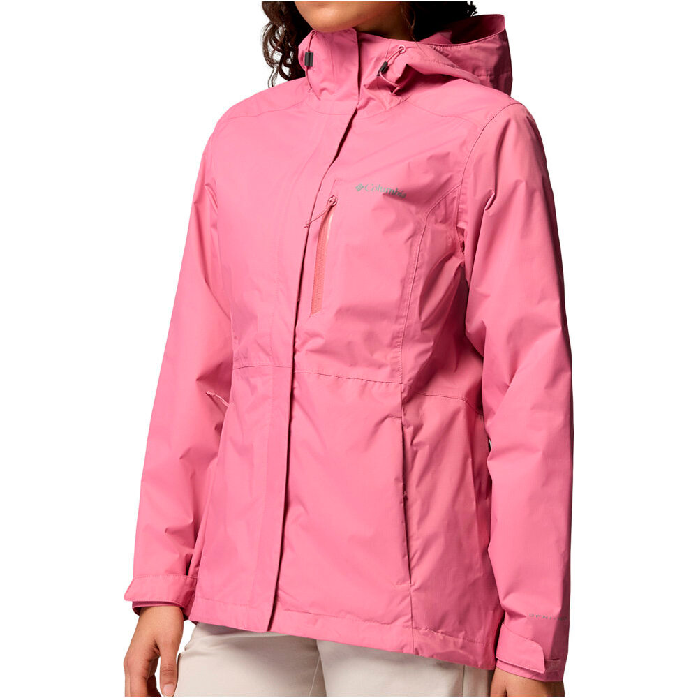 Columbia chaqueta impermeable mujer Pouring Adventure III Jacket vista detalle