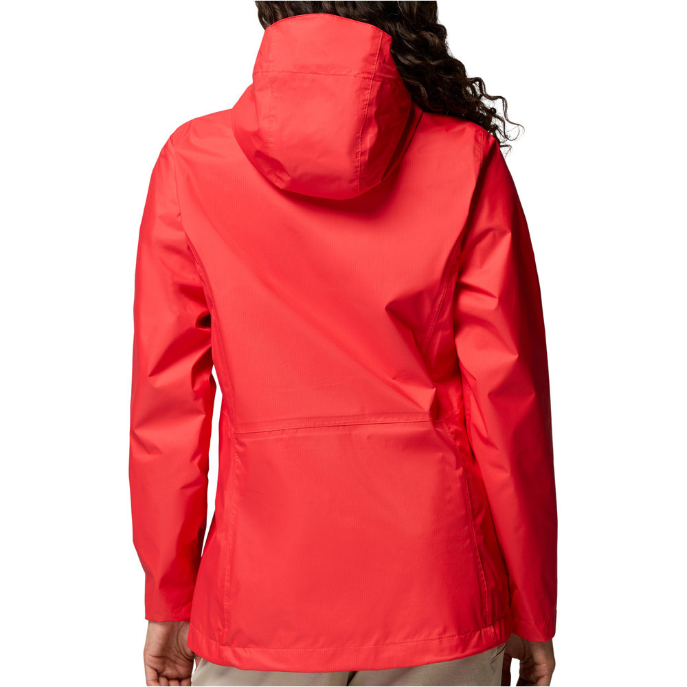Columbia chaqueta impermeable mujer Pouring Adventure III Jacket vista trasera