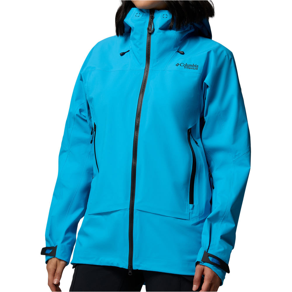 Columbia chaqueta impermeable mujer Saudan Pro 3L Shell vista detalle