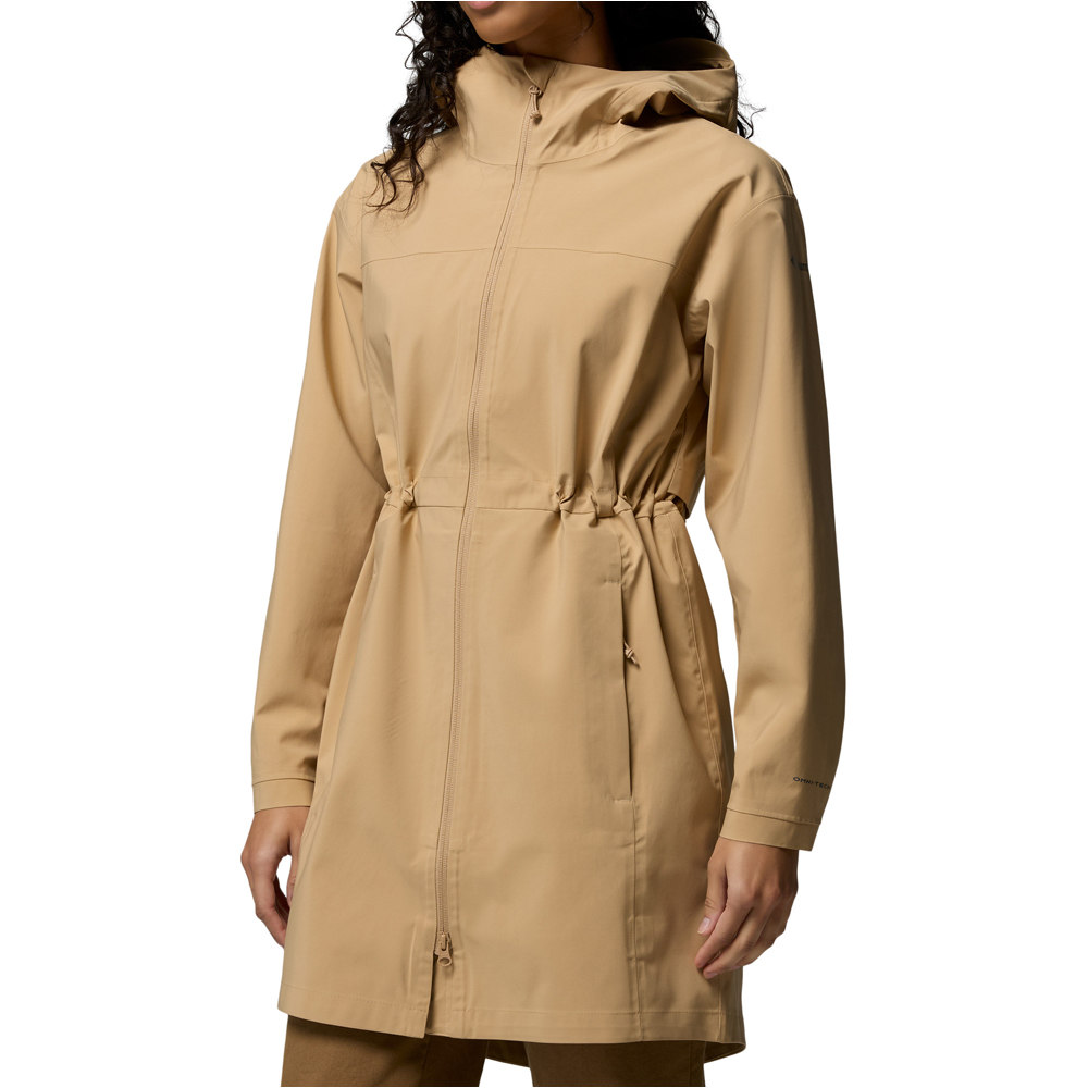 Columbia chaqueta impermeable mujer Weekend Adventure II Long Shell vista detalle