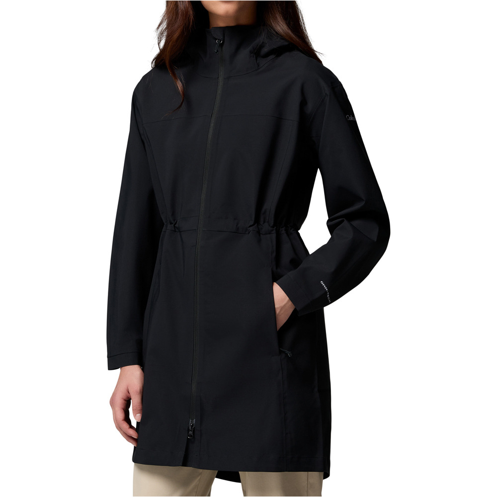 Columbia chaqueta impermeable mujer Weekend Adventure II Long Shell vista frontal