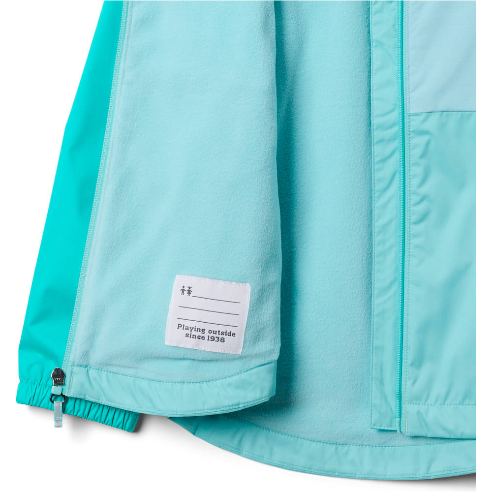 Columbia chaqueta impermeable niño Rainy Trails III Fleece Lined Jacket vista detalle