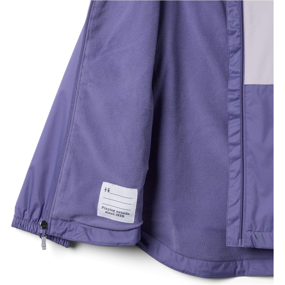 Columbia chaqueta impermeable niño Rainy Trails III Fleece Lined Jacket vista detalle