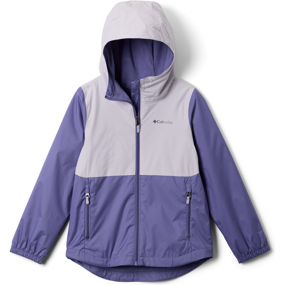 Columbia chaqueta impermeable niño Rainy Trails III Fleece Lined Jacket vista frontal