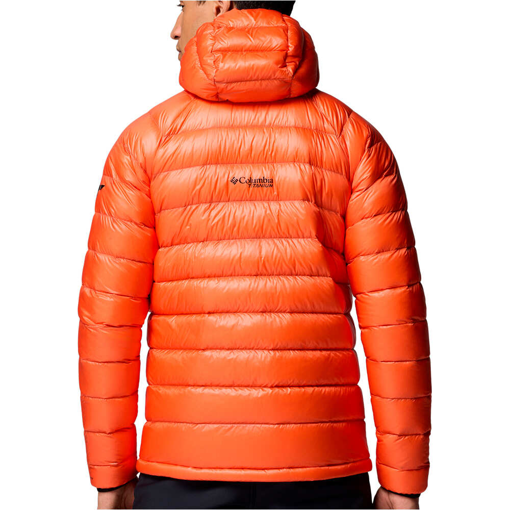 Columbia chaqueta outdoor hombre Arctic Crest Down Hooded Jacket vista trasera