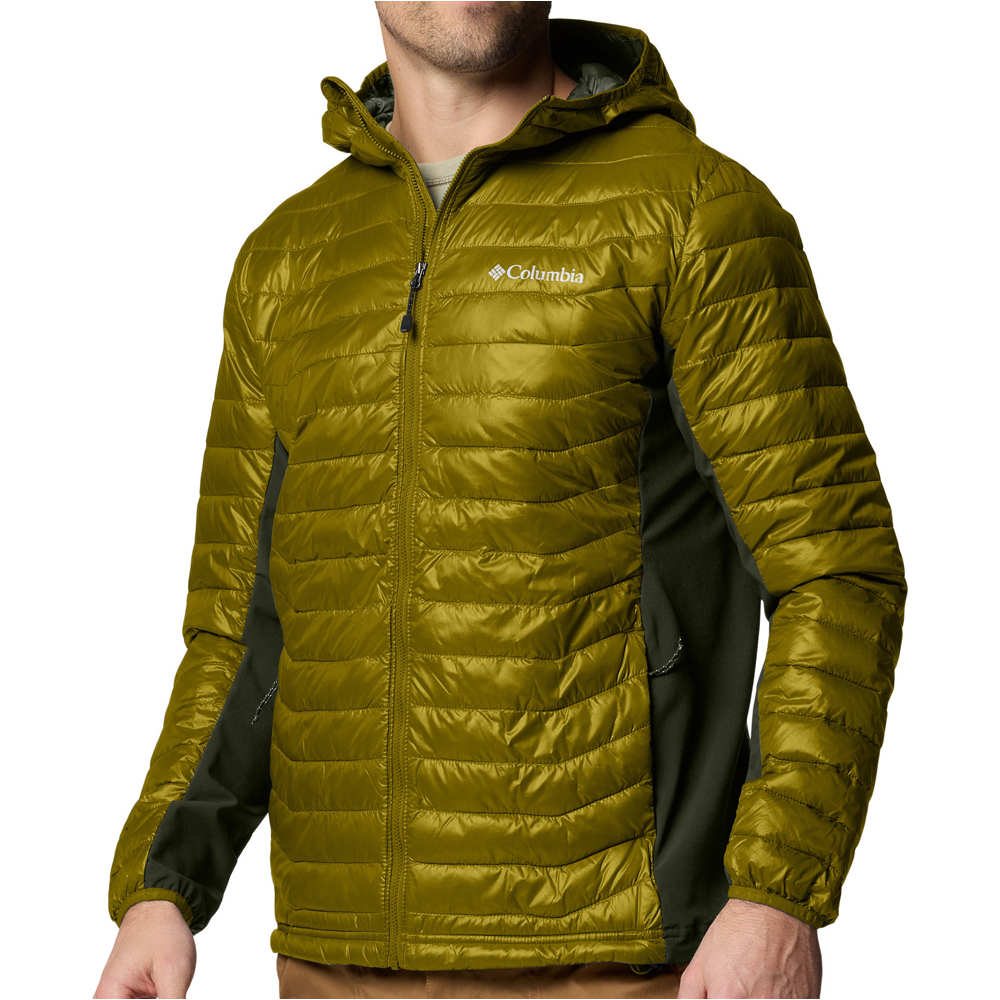 Columbia chaqueta outdoor hombre Powder Pass Hybrid Hooded Jacket vista detalle