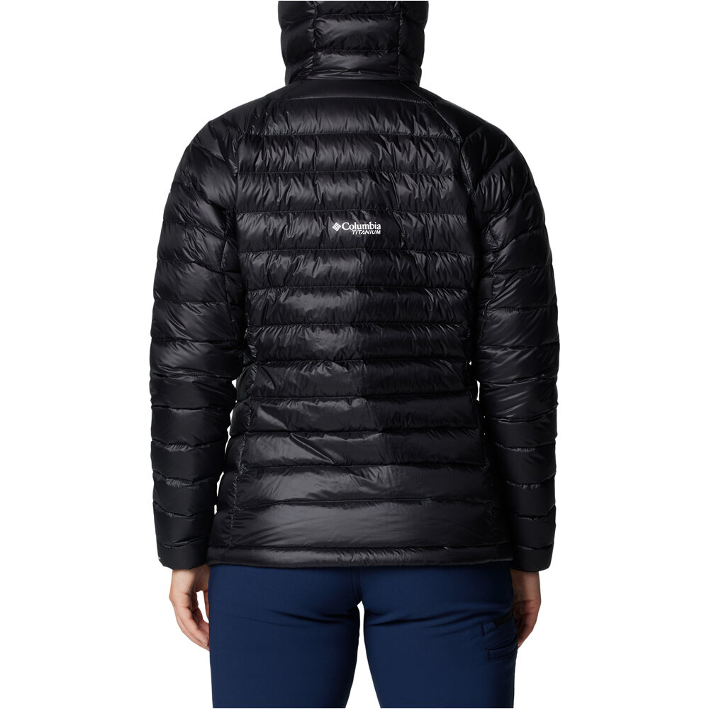 Columbia chaqueta outdoor mujer Arctic Crest Down Hooded Jacket vista trasera
