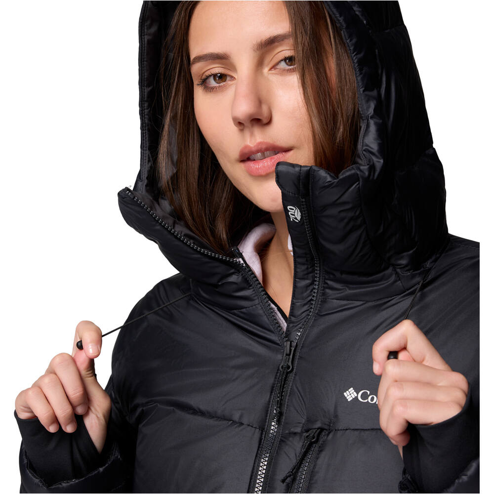Columbia chaqueta outdoor mujer Cloudview Down Hooded Jacket vista detalle