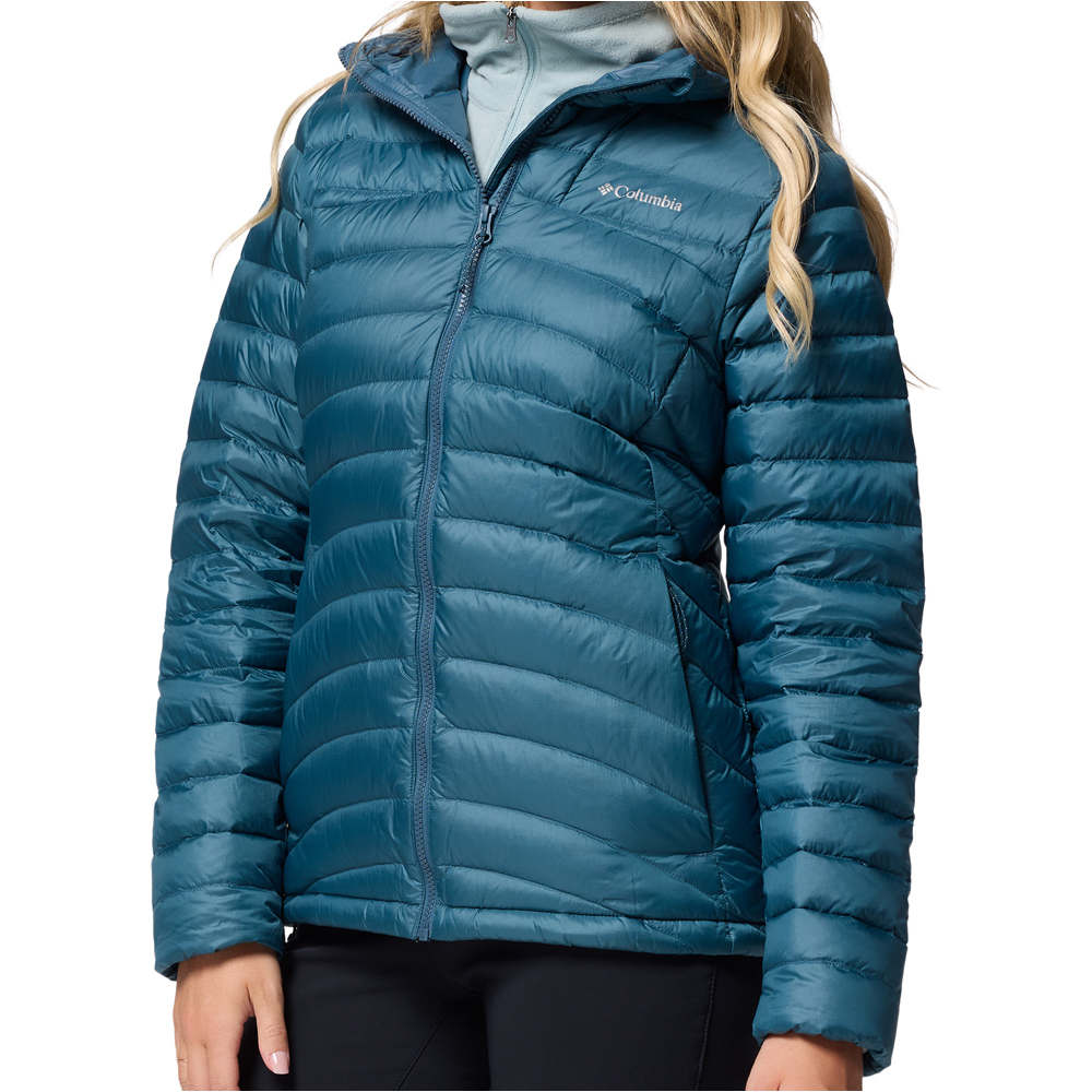 Columbia chaqueta outdoor mujer Corelite Down Hooded Jacket vista detalle