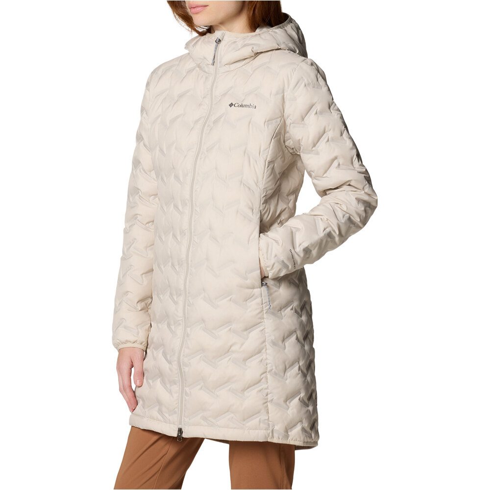 Columbia chaqueta outdoor mujer Delta Ridge II Long Down Jacket vista detalle