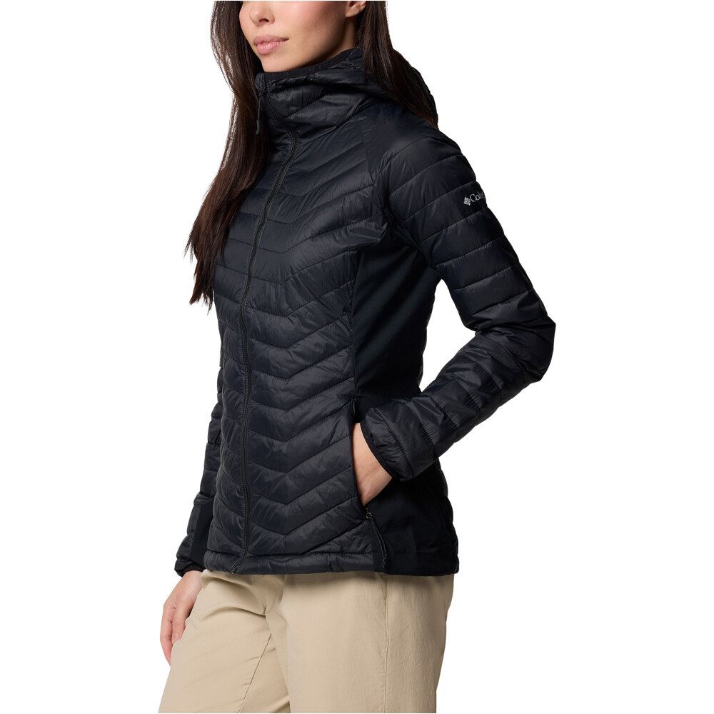 Columbia chaqueta outdoor mujer Powder Pass II Hybrid Hooded Jacket vista detalle
