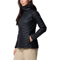 Columbia chaqueta outdoor mujer Powder Pass II Hybrid Hooded Jacket vista detalle