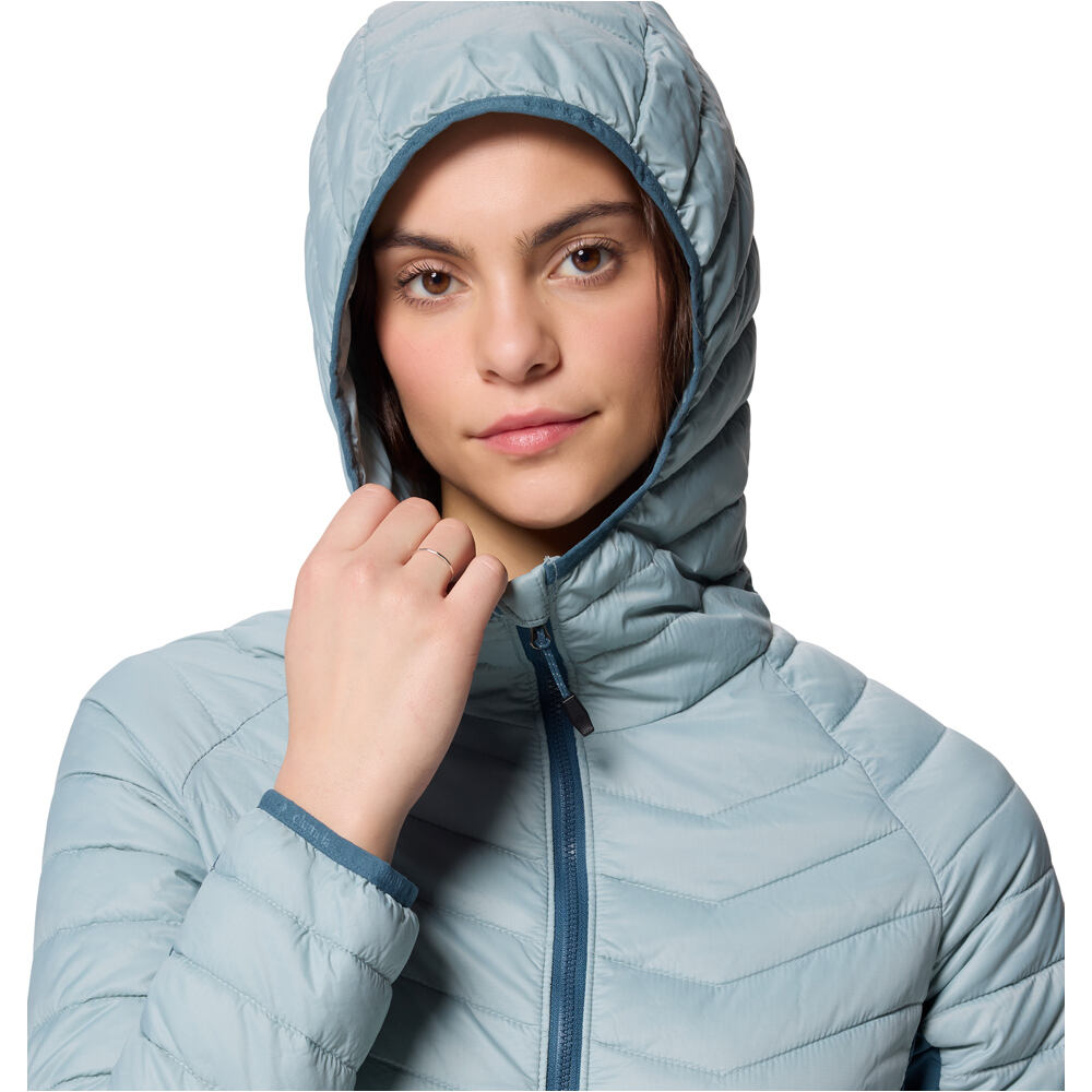 Columbia chaqueta outdoor mujer Powder Pass II Hybrid Hooded Jacket vista detalle