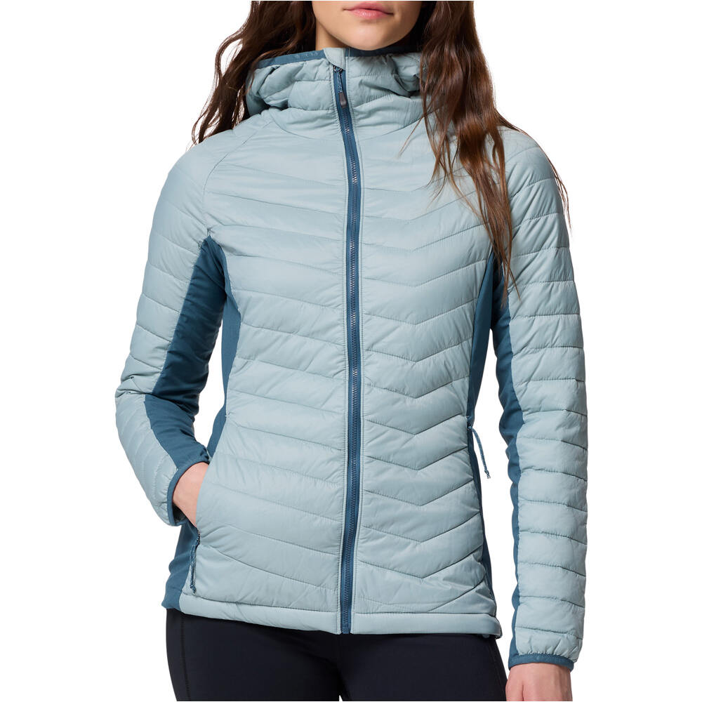 Columbia chaqueta outdoor mujer Powder Pass II Hybrid Hooded Jacket vista frontal