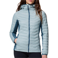 Columbia chaqueta outdoor mujer Powder Pass II Hybrid Hooded Jacket vista frontal