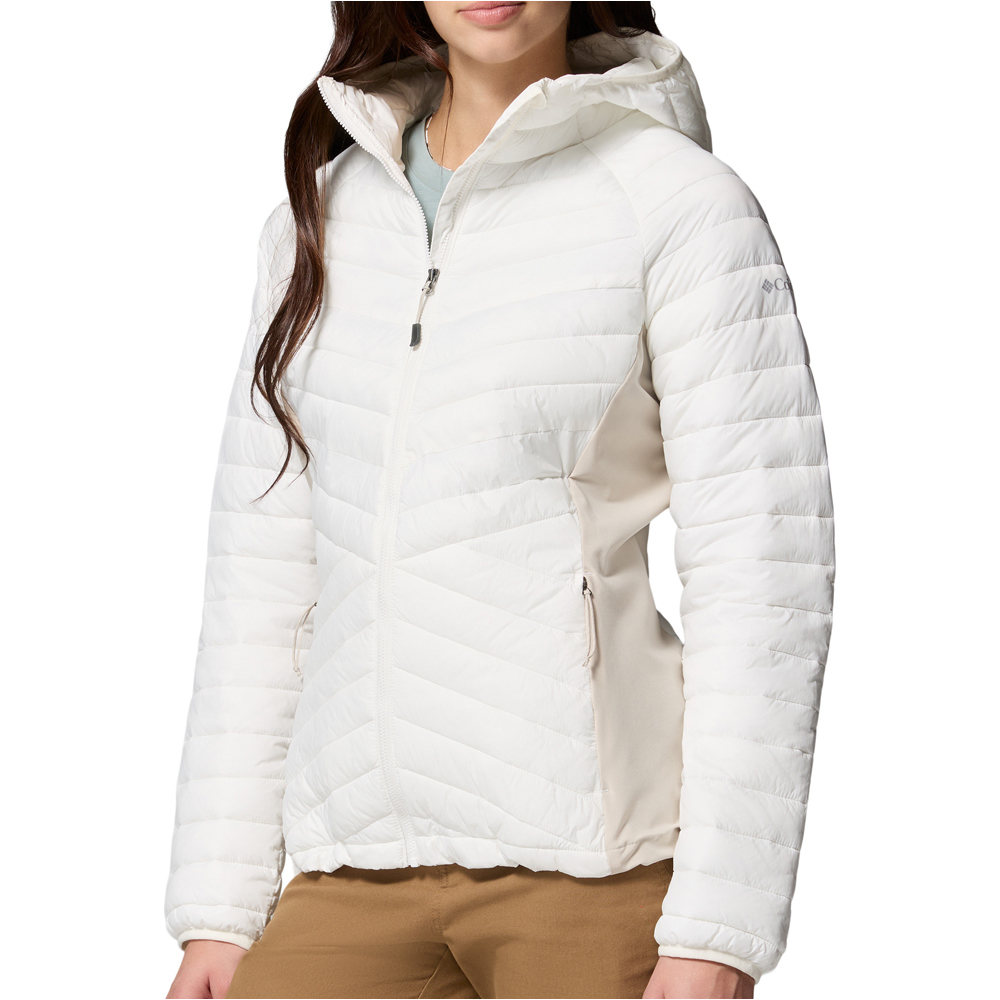 Columbia chaqueta outdoor mujer Powder Pass III Hybrid Hdd Jkt vista detalle