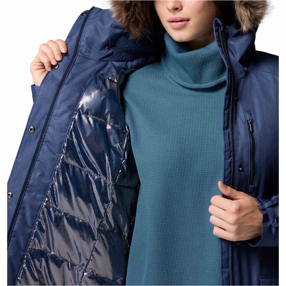 Columbia chaqueta outdoor mujer Suttle Mountain Long Insulated Jacket vista detalle