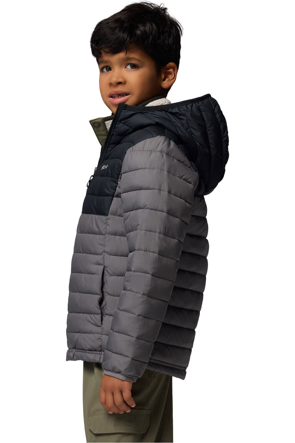Columbia chaqueta outdoor niño Powder Lite II Hooded Jacket vista detalle