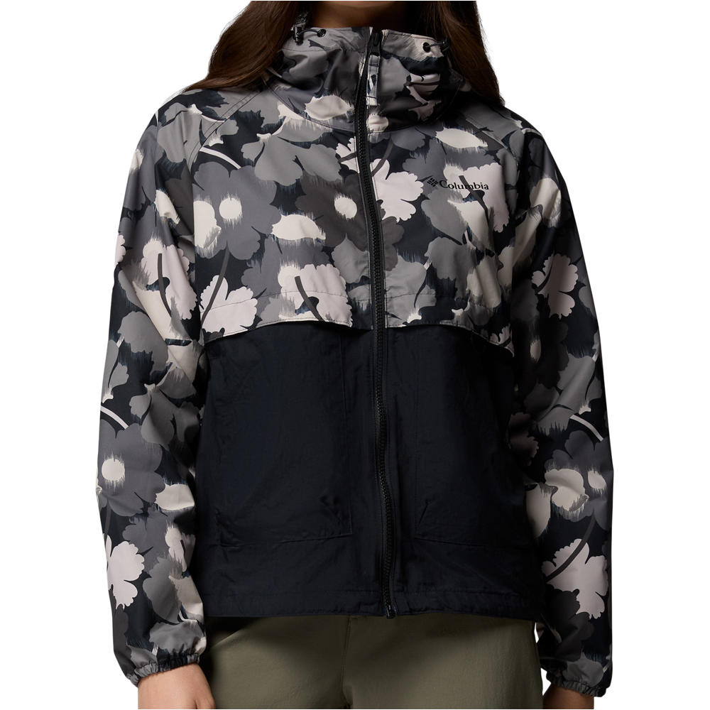 Columbia chaqueta softshell mujer Spire Valley Printed Windbreaker vista frontal