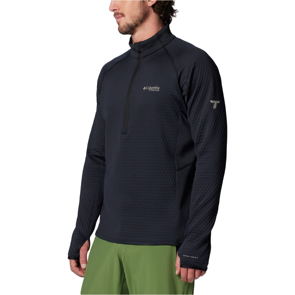 Columbia forro polar hombre Crystal Leaf Omni-Heat Helix Half Zip vista detalle