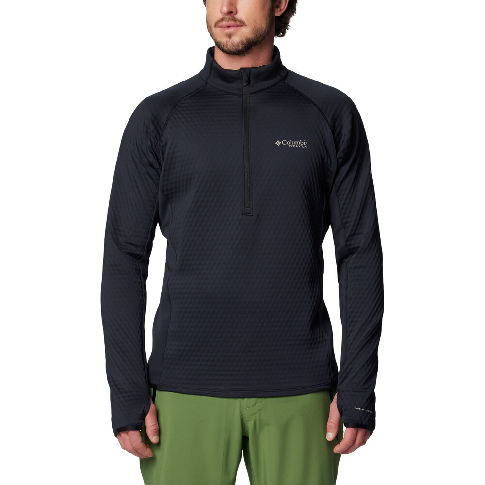 Columbia forro polar hombre Crystal Leaf Omni-Heat Helix Half Zip vista frontal