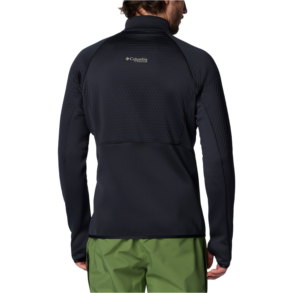 Columbia forro polar hombre Crystal Leaf Omni-Heat Helix Half Zip vista trasera