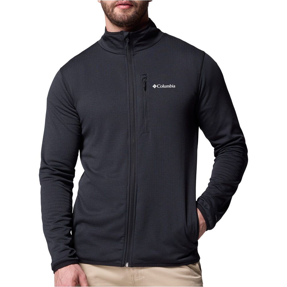 Columbia forro polar hombre Essential Hike Grid Fleece Full Zip vista frontal