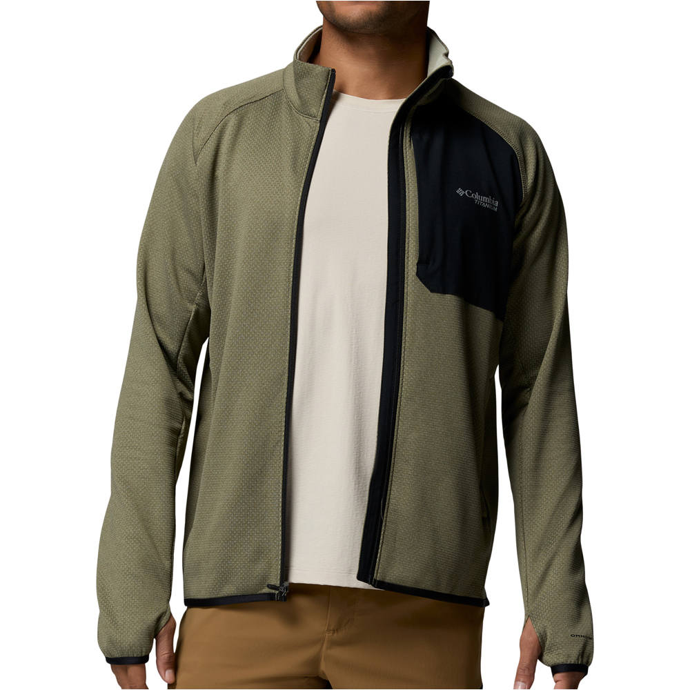 Columbia forro polar hombre Triple Canyon Grid Fleece FZ II vista detalle