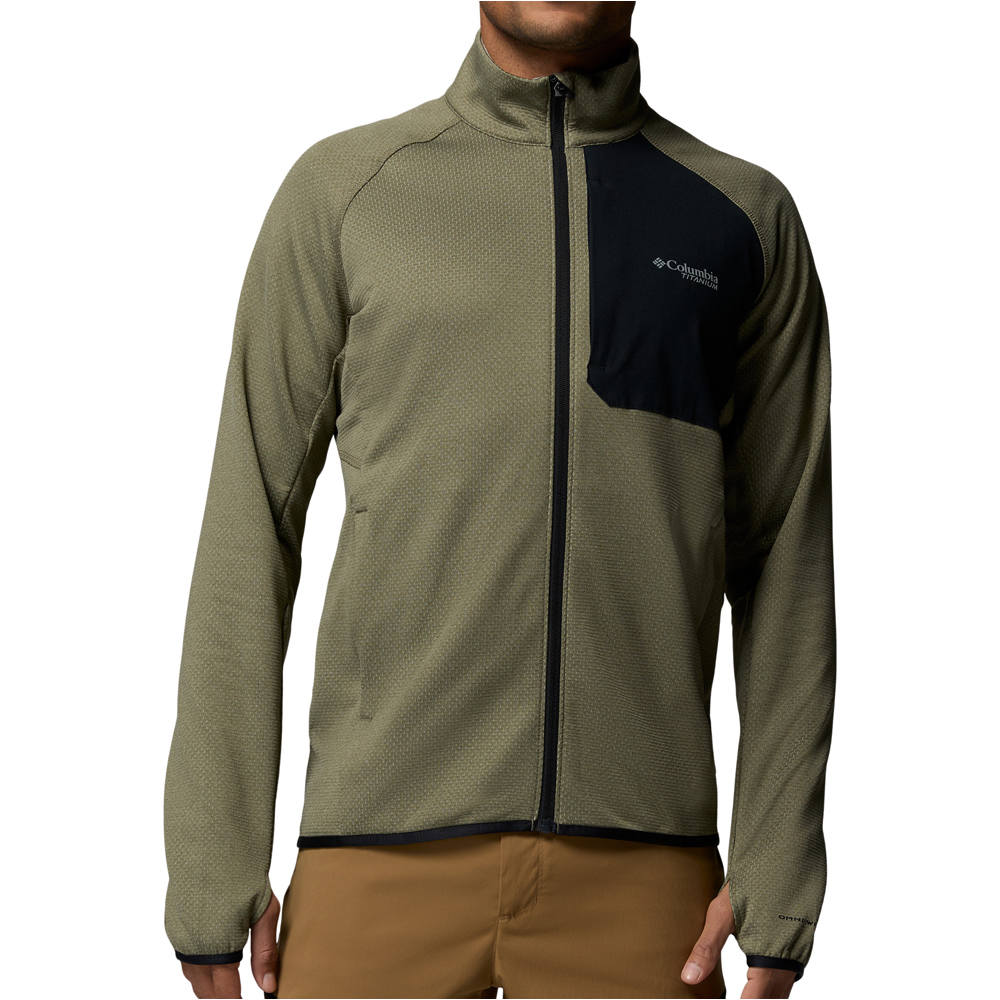Columbia forro polar hombre Triple Canyon Grid Fleece FZ II vista frontal