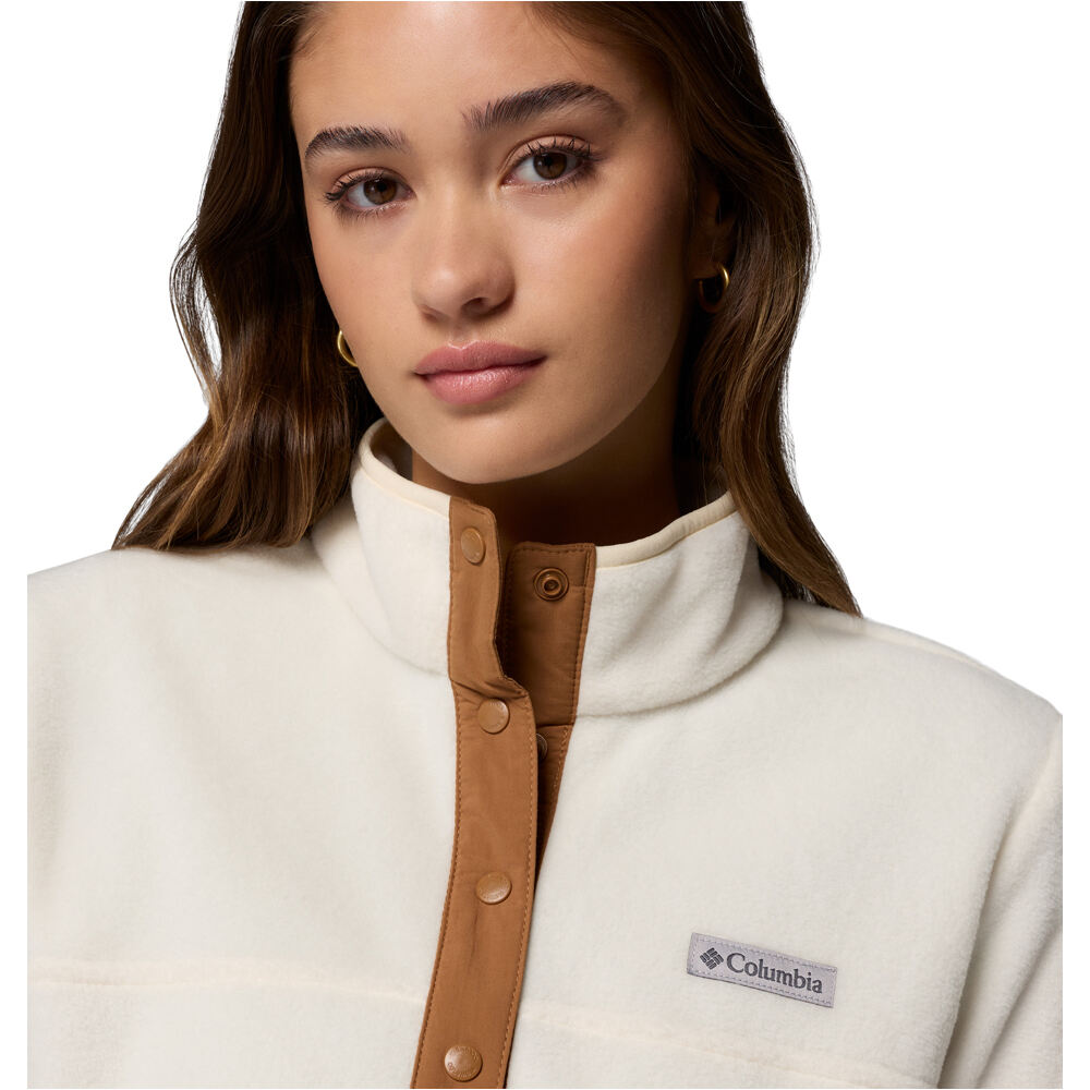 Columbia forro polar mujer Benton Springs 1/2 Snap Pull Over II vista detalle