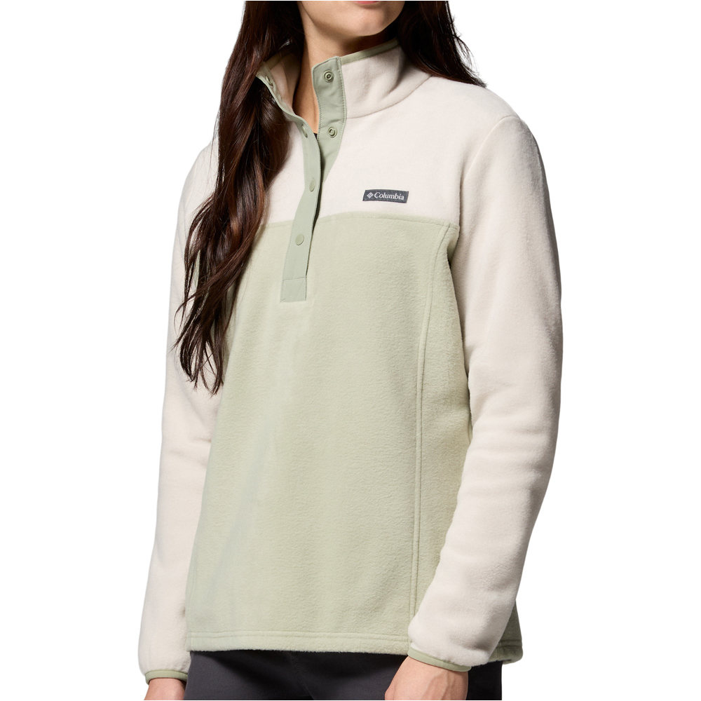 Columbia forro polar mujer Benton Springs 1/2 Snap Pull Over II vista detalle