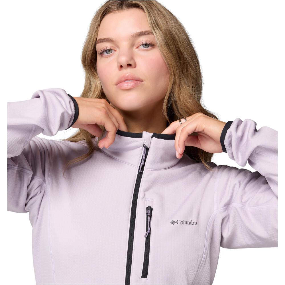 Columbia forro polar mujer Essential Hike Grid Fleece Full Zip vista detalle