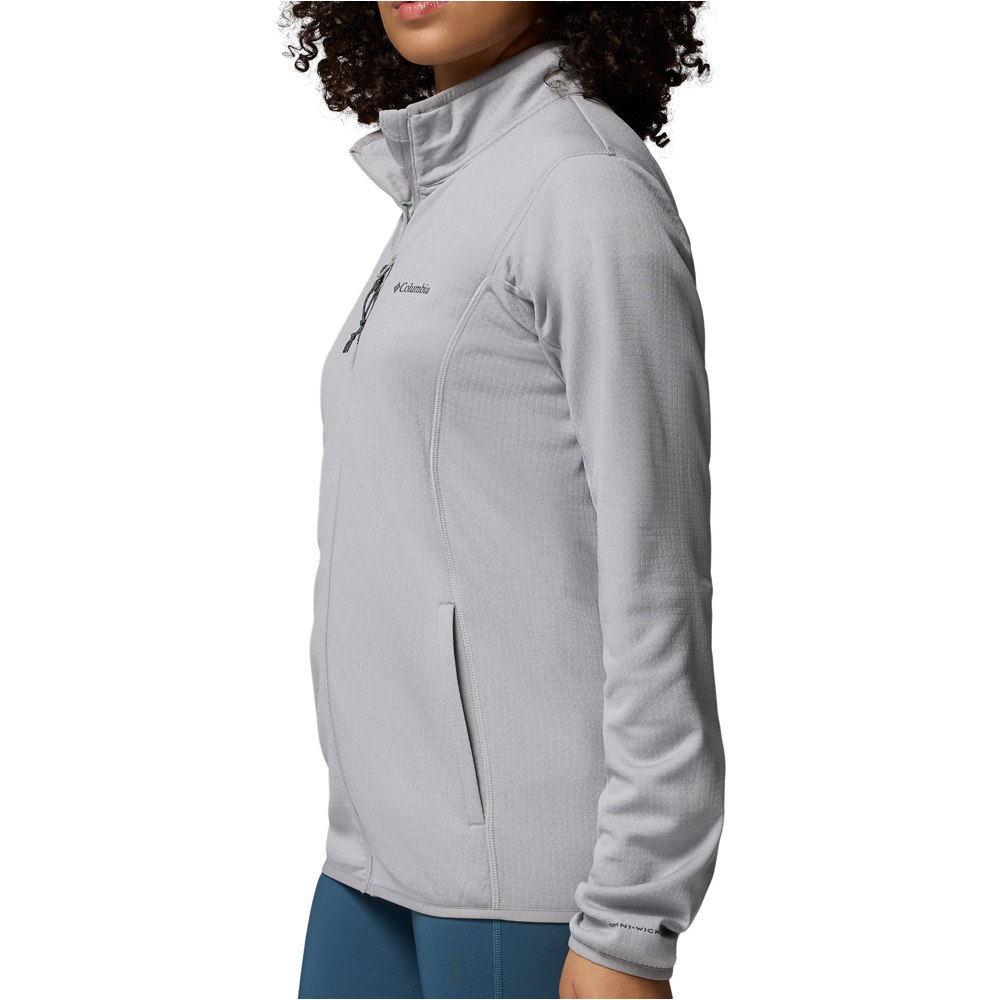Columbia forro polar mujer Essential Hike Grid Fleece Full Zip vista detalle