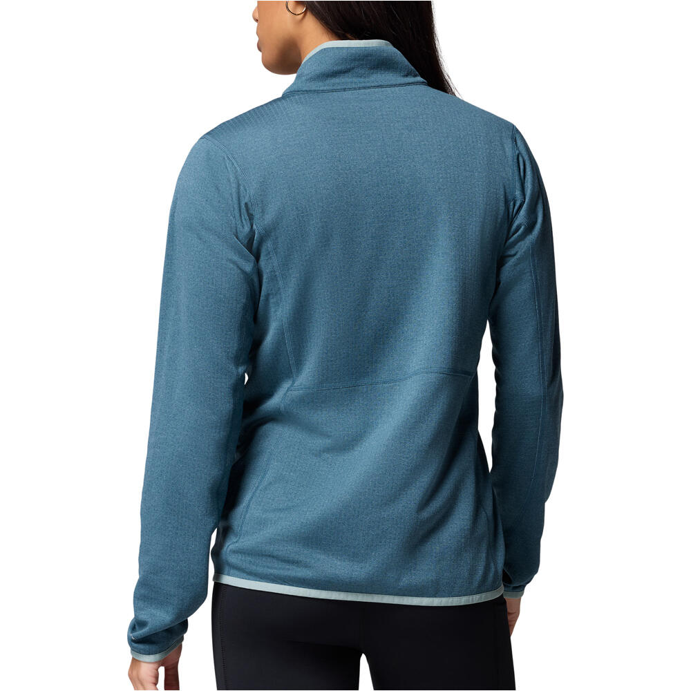 Columbia forro polar mujer Essential Hike  Grid Fleece Full Zip vista trasera