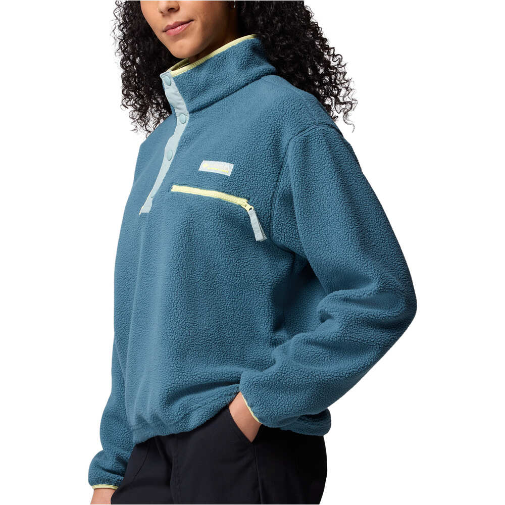 Columbia forro polar mujer Helvetia  II Cropped Half Snap Fleece vista detalle