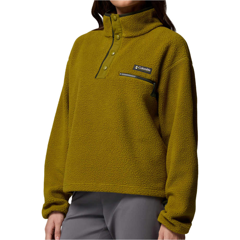 Columbia forro polar mujer Helvetia II Cropped Half Snap Fleece vista detalle