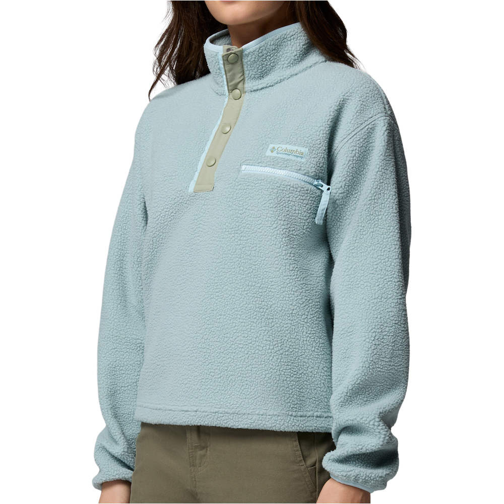 Columbia forro polar mujer Helvetia II Cropped Half Snap Fleece vista detalle