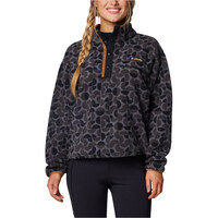 Columbia forro polar mujer Helvetia II Printed Cropped Half Snap vista frontal