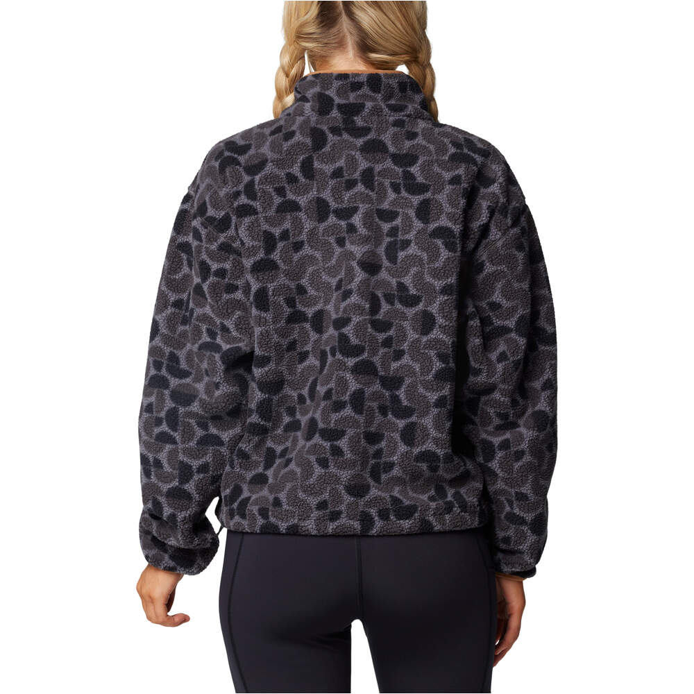 Columbia forro polar mujer Helvetia II Printed Cropped Half Snap vista trasera