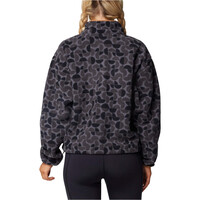 Columbia forro polar mujer Helvetia II Printed Cropped Half Snap vista trasera