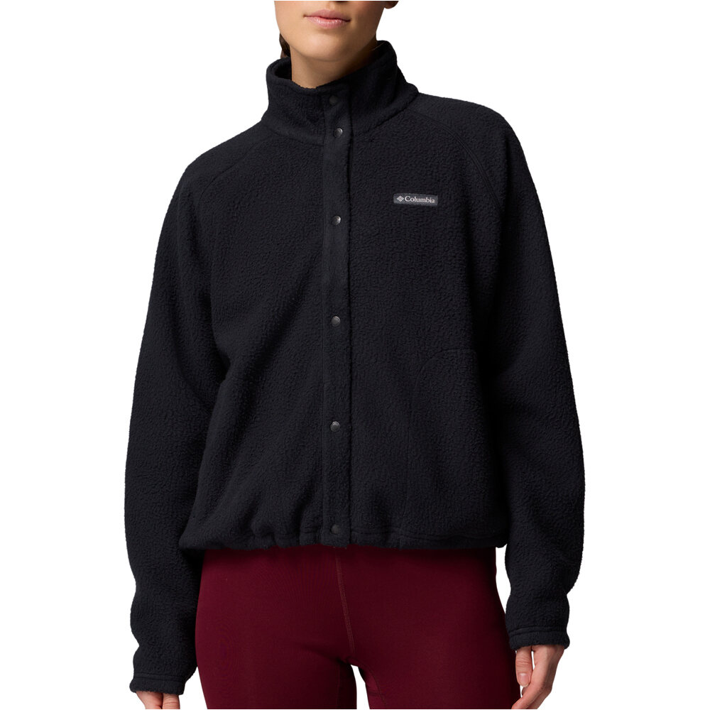Columbia forro polar mujer Jasper Ridge Pebbled Fleece Full Snap vista frontal