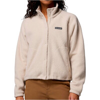 Columbia forro polar mujer Jasper Ridge Pebbled Fleece Full Snap vista frontal