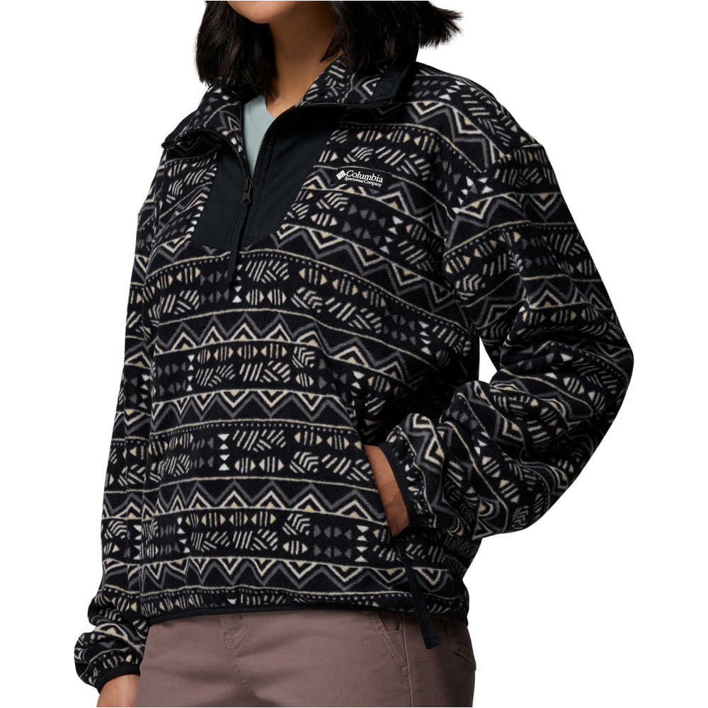 Columbia forro polar mujer Sequoia Grove Printed Half Zip vista detalle