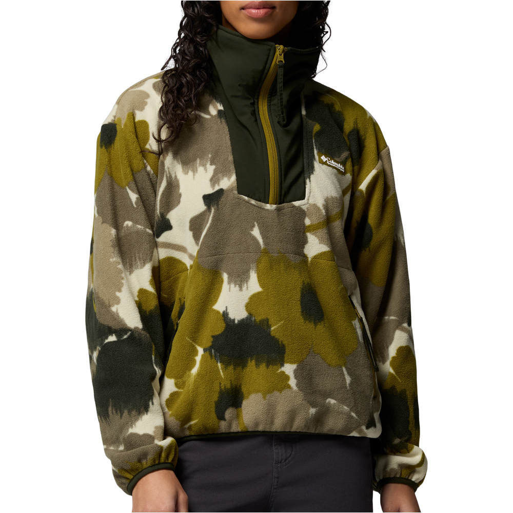 Columbia forro polar mujer Sequoia Grove Printed Half Zip vista frontal