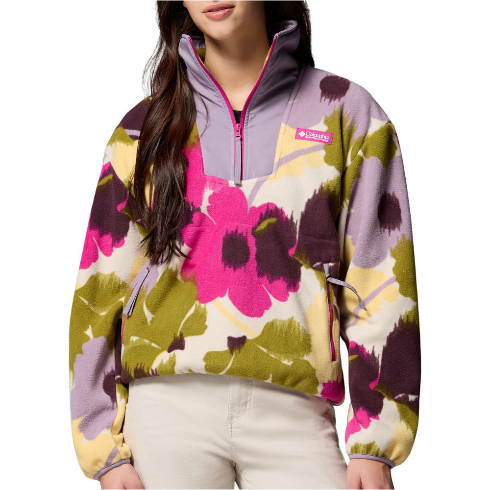 Columbia forro polar mujer Sequoia Grove Printed Half Zip vista frontal